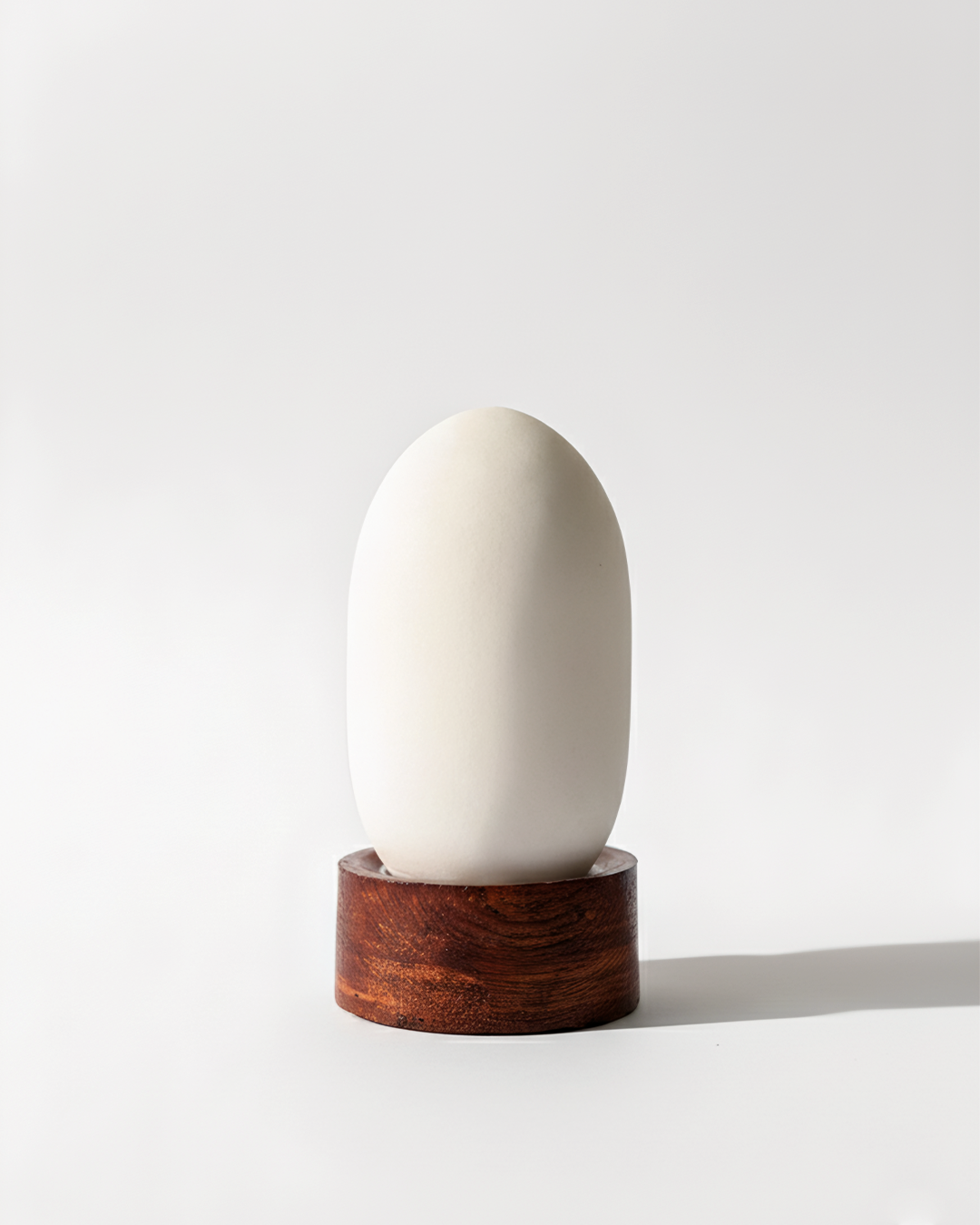 Siwa Lakes Salt Lamp with an Olive Wood Base - (Oval-shaped)