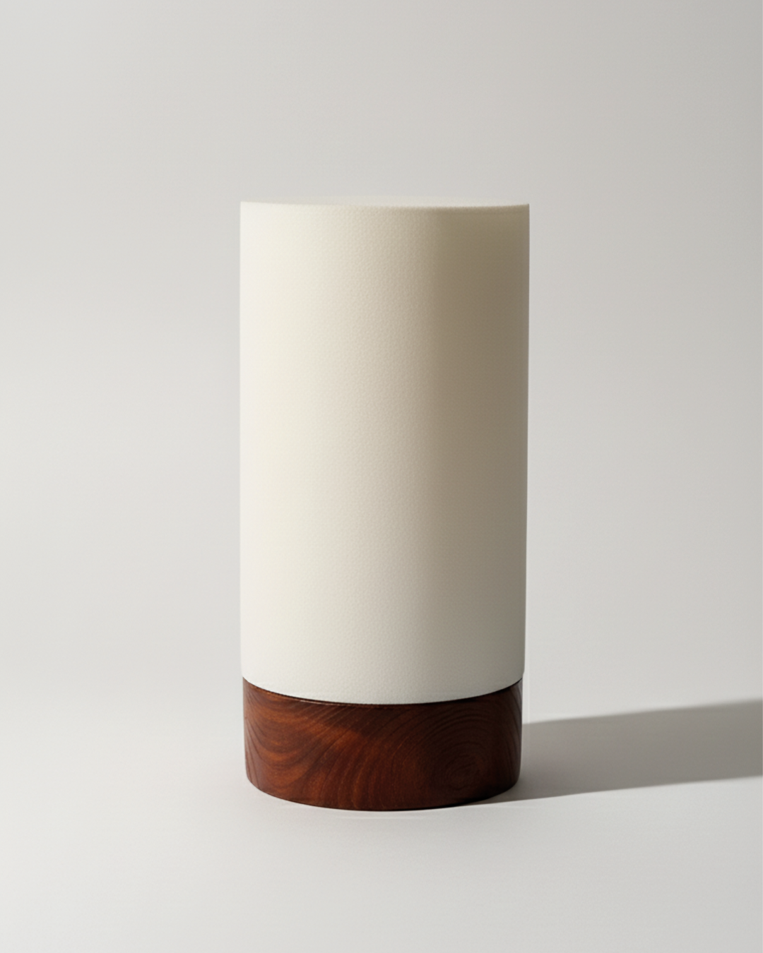 Siwa Lakes Salt Lamp with an Olive Wood Base - (Cylindrical)